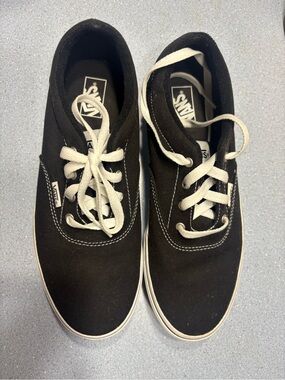 Vans Black and White Kids Canvas Low-Top Sneakers